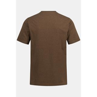 JP1880  T-shirt à col rond et manches courtes, poche sur la poitrine 