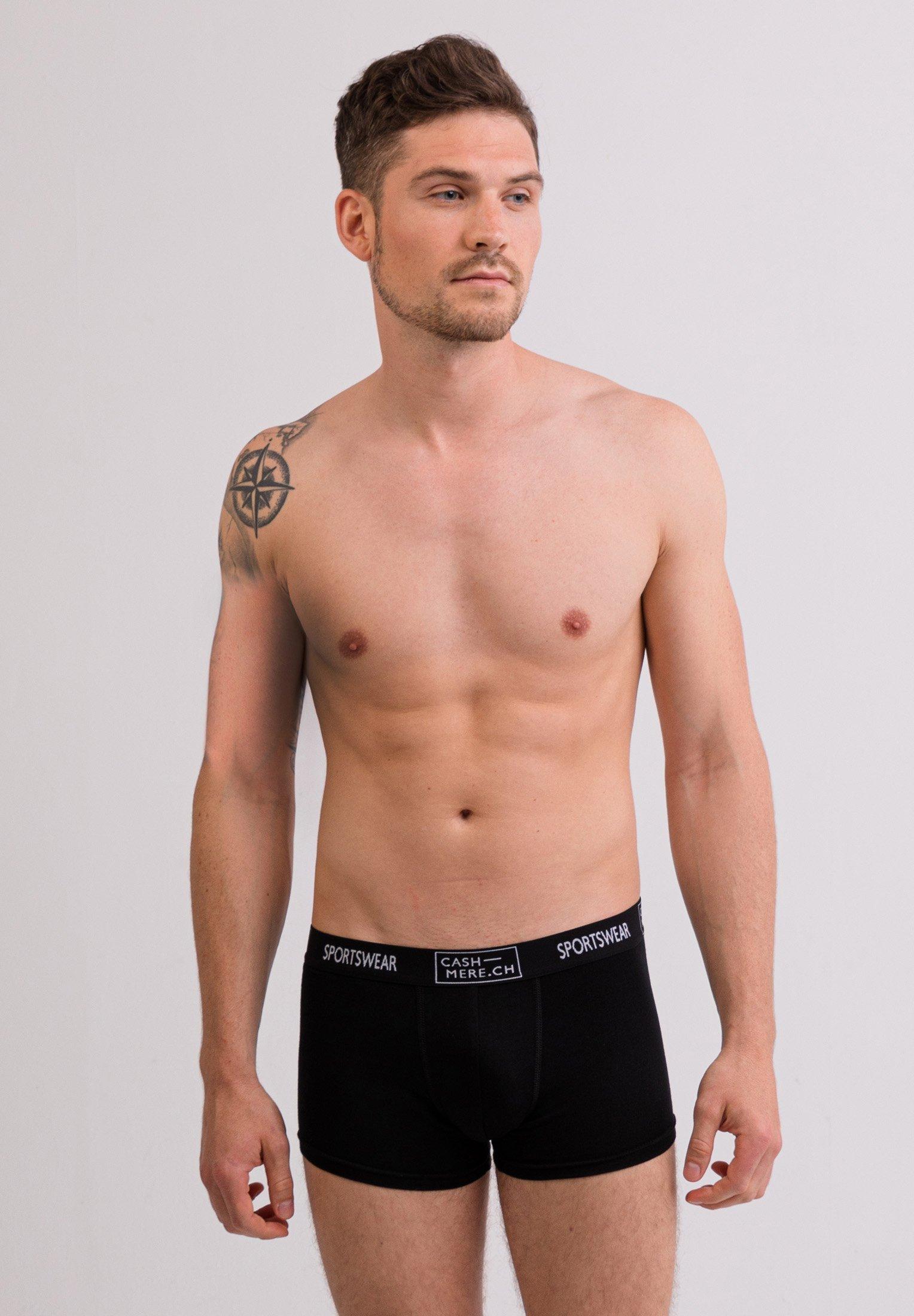 Image of Kaschmir Boxershorts Herren Schwarz M