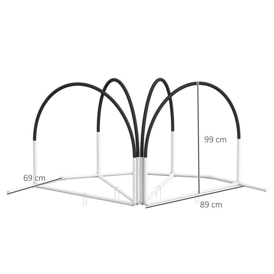 Northio  Hunde Agility Set, 4Er-Set Hundetraining Mit Slalomstangen, Agility-Ausrüstung Für Hunde Mit Tragetasche Aus Oxford, Schwarz 