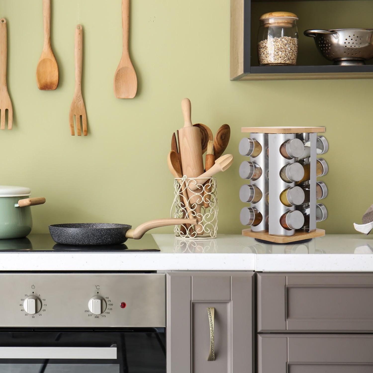 B2X Carosello rotante per spezie con 16 bicchieri  