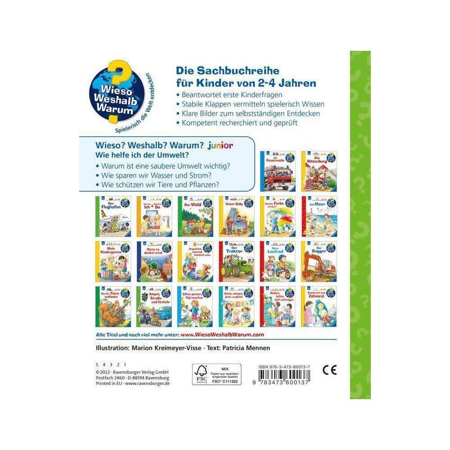 Wieso? Weshalb? Warum? junior, Band 43: Wie helfe ich der Umwelt? Mennen, Patricia; Kreimeyer-Visse, Marion (Illustrationen) Couverture rigide 