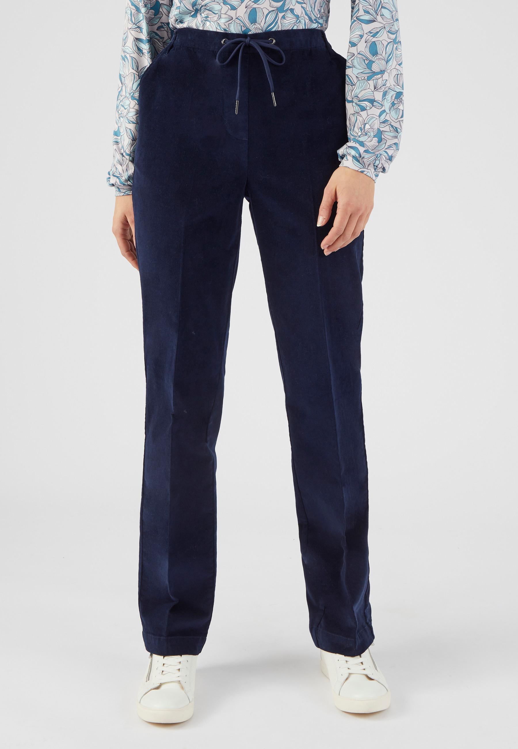 Image of Schlupfhose Aus Samt Damen Blau 46