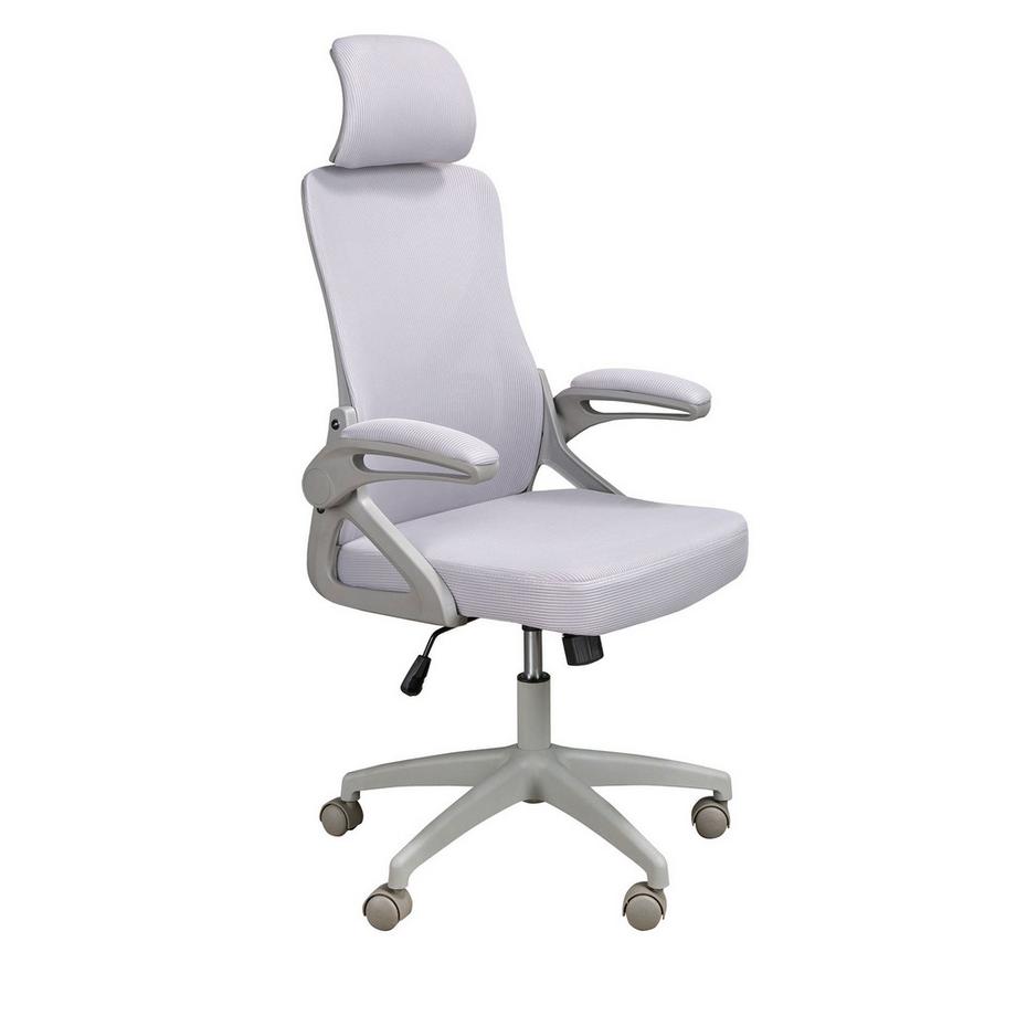 Fauteuil de bureau pivotant tissu gris