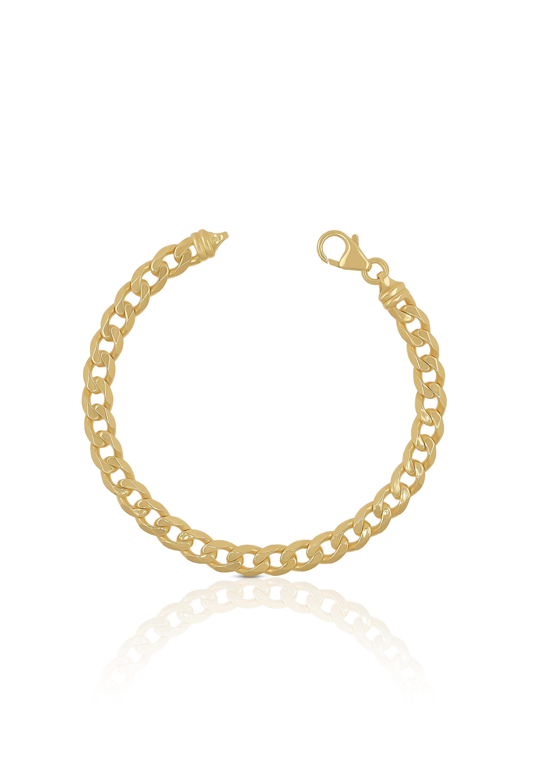Image of Bracelet Panzer Gelbgold 750, 6.5mm, 21cm Damen Gelbgold 21cm