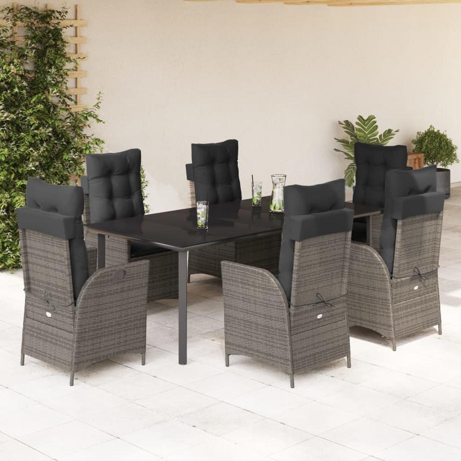 VidaXL set da pranzo da giardino Polirattan  