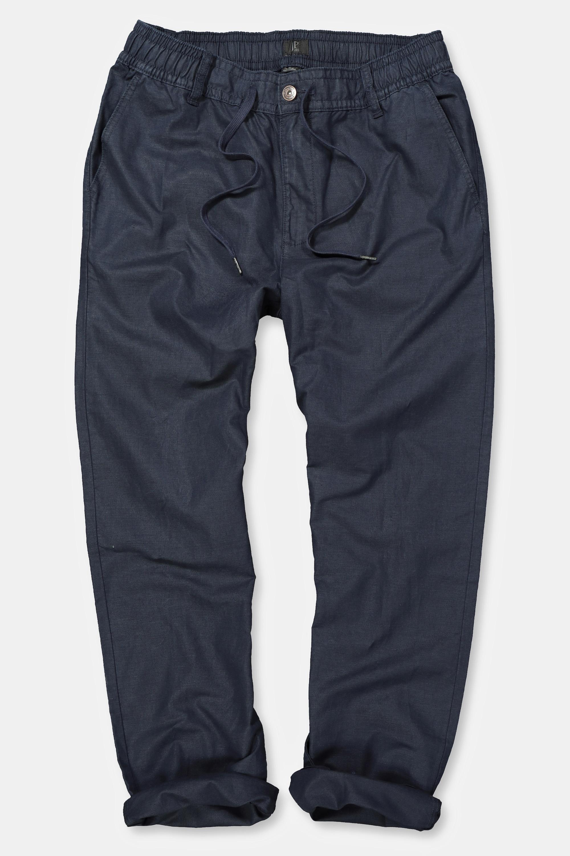 JP1880  Pantalon en lin mélangé. Taille élastique. Coupe Basic Fit 