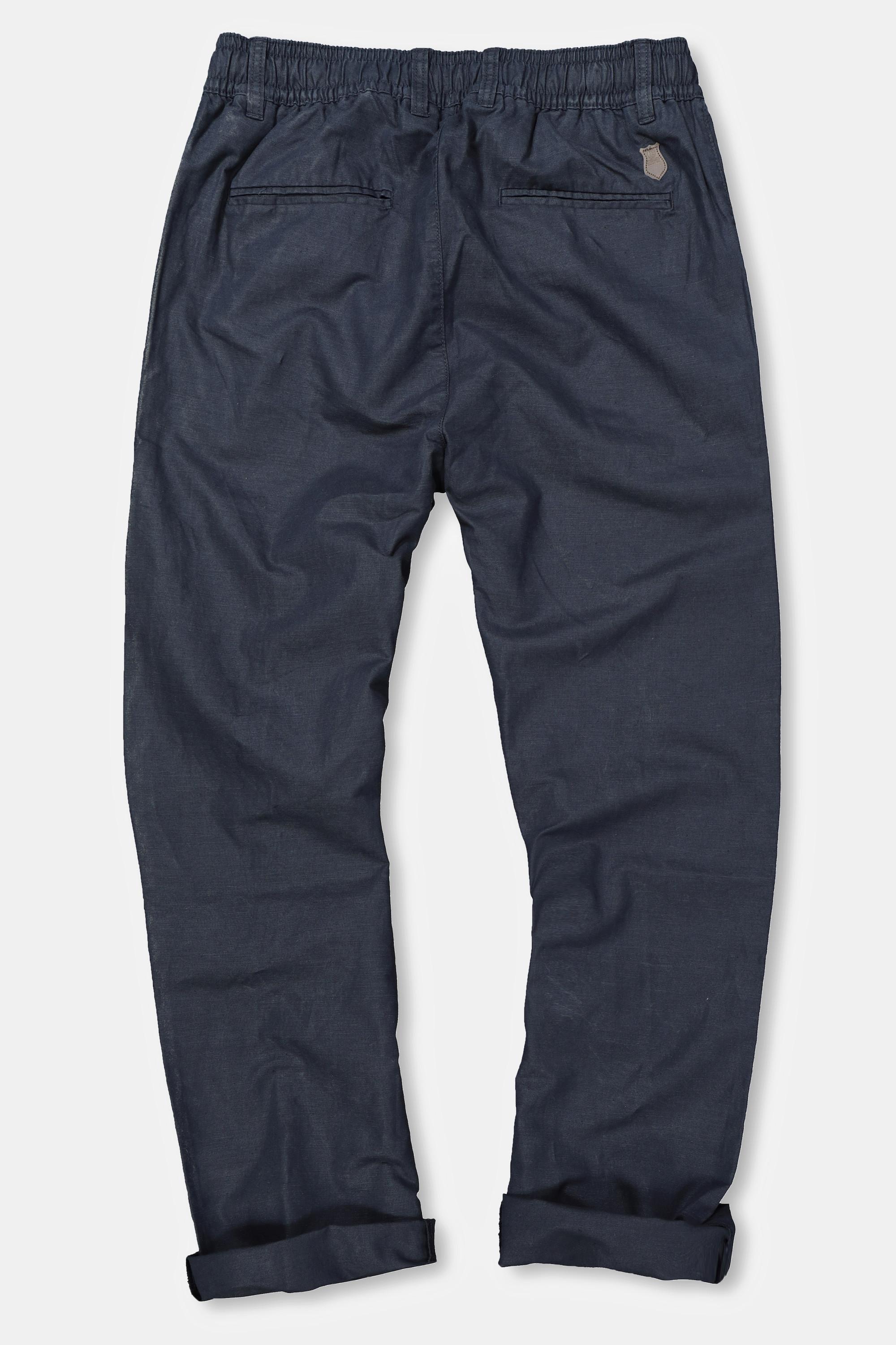 JP1880  Pantaloni basic di misto lino con cintura elastica 