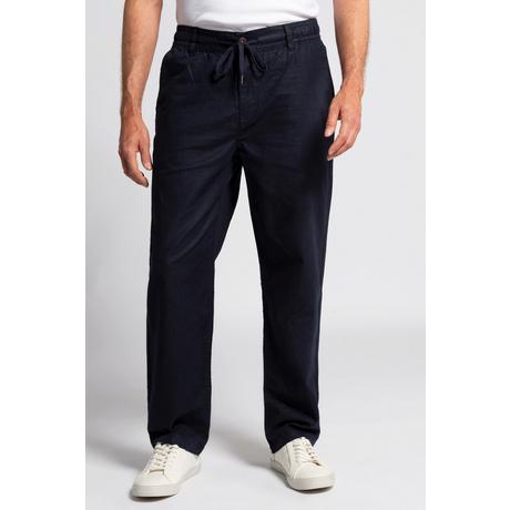 JP1880  Pantaloni basic di misto lino con cintura elastica 