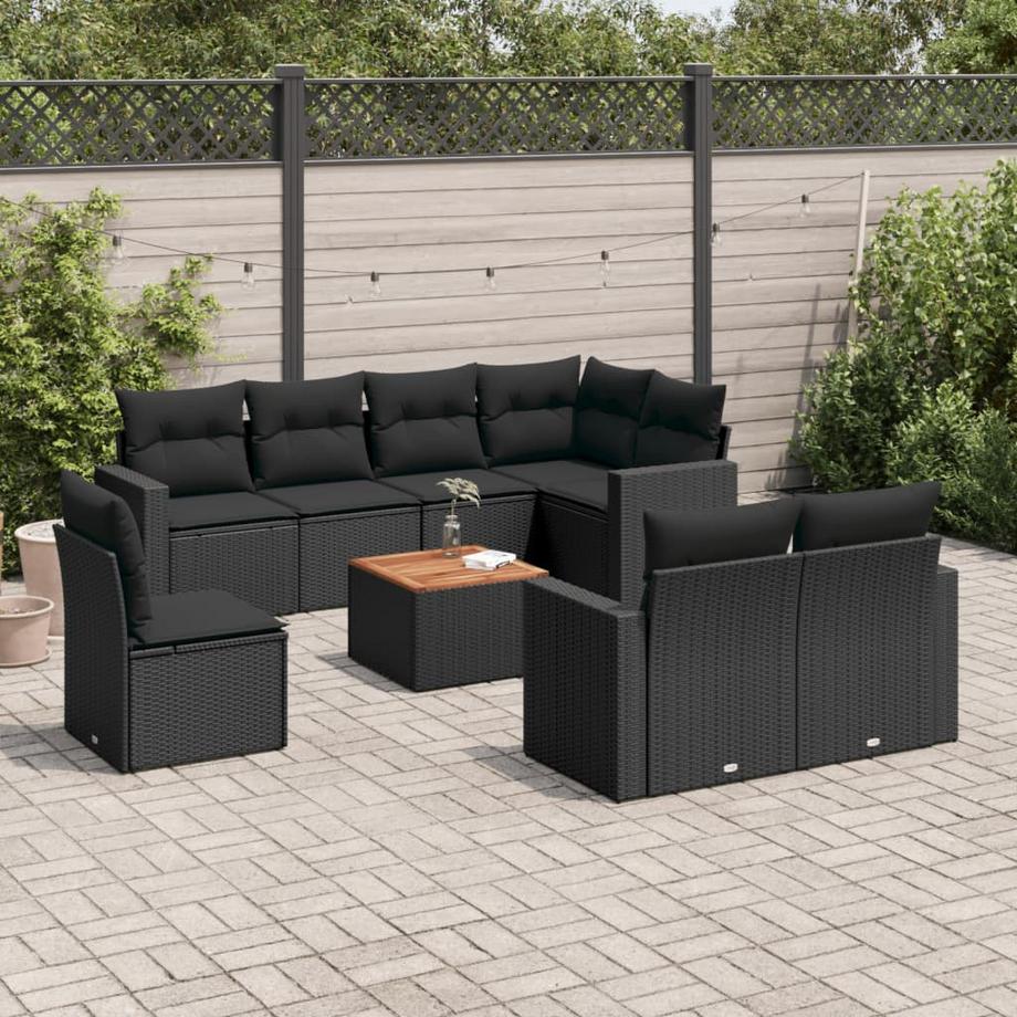 VidaXL set divano da giardino Polirattan  