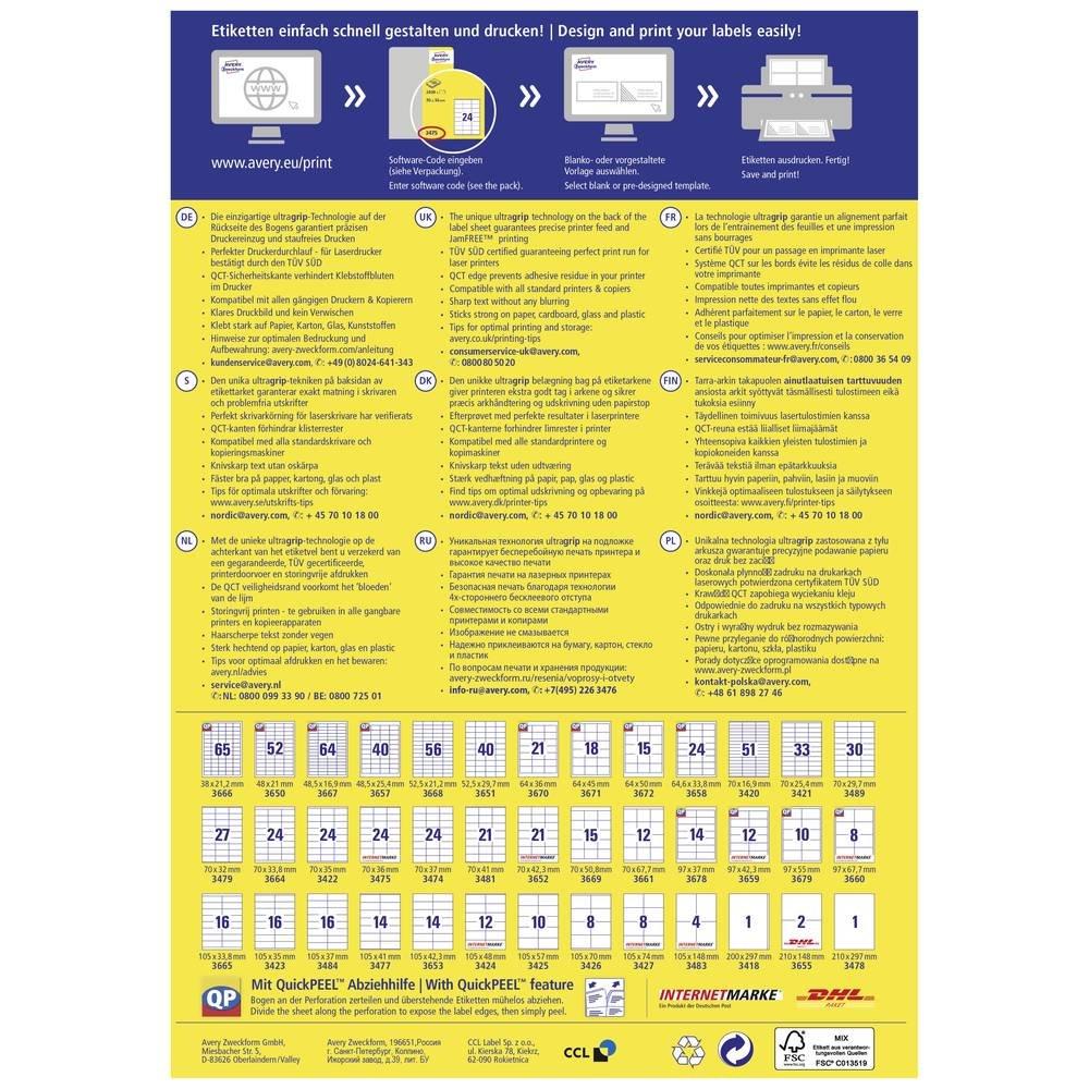 Avery-Zweckform Universal-Etiketten  