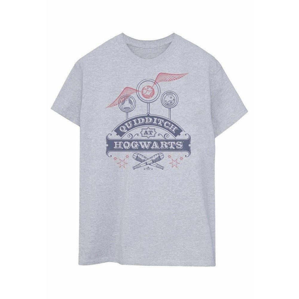 Image of Quidditch At Hogwarts Tshirt Herren Grau S