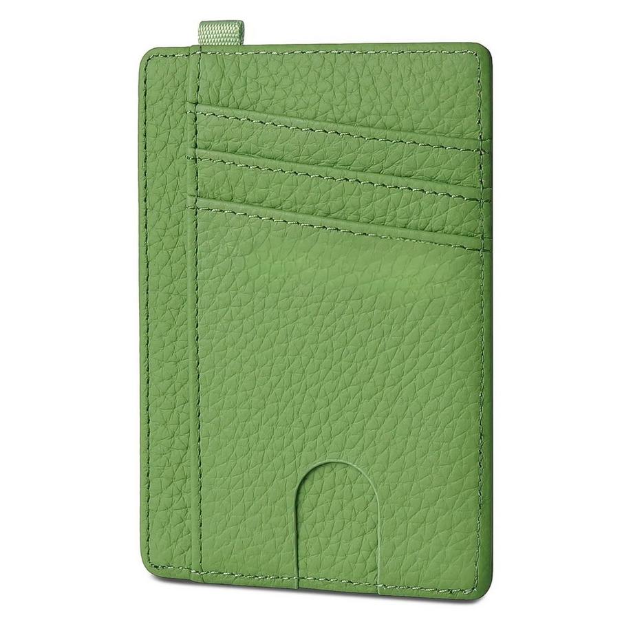 Kreditkarteninhaber RFID-Blockierung Echtes Leder Slim Card Wallet Compact Size Kartenetuis