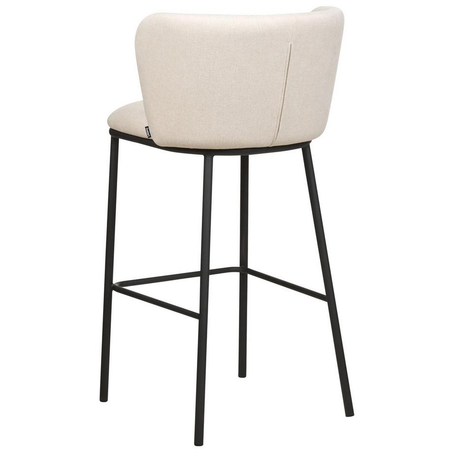 Beliani Set mit 2 Barstühlen aus Stoff Modern MINA  