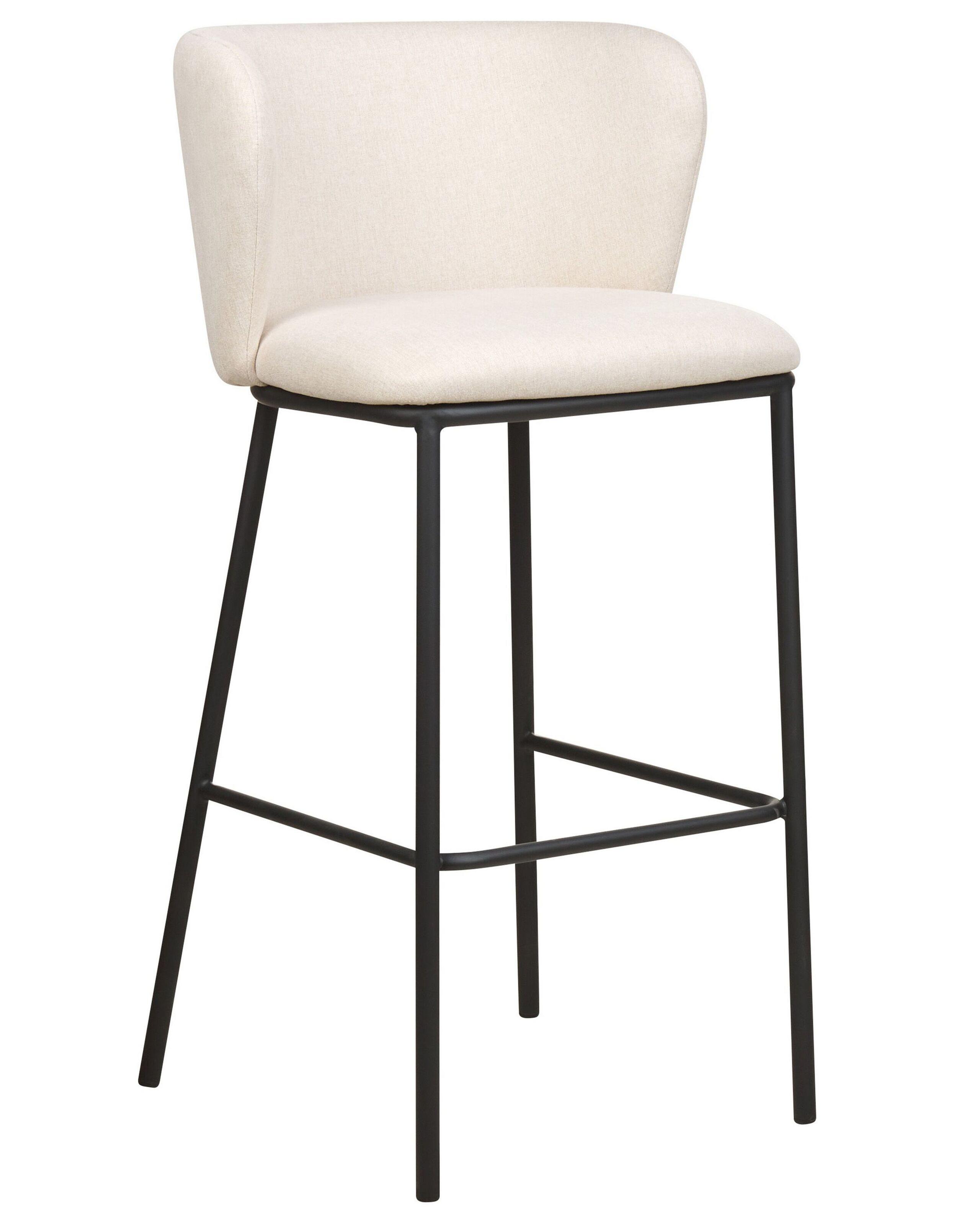 Beliani Lot de 2 chaises de bar en Polyester Moderne MINA  