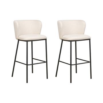 Lot de 2 chaises de bar en Polyester Moderne MINA