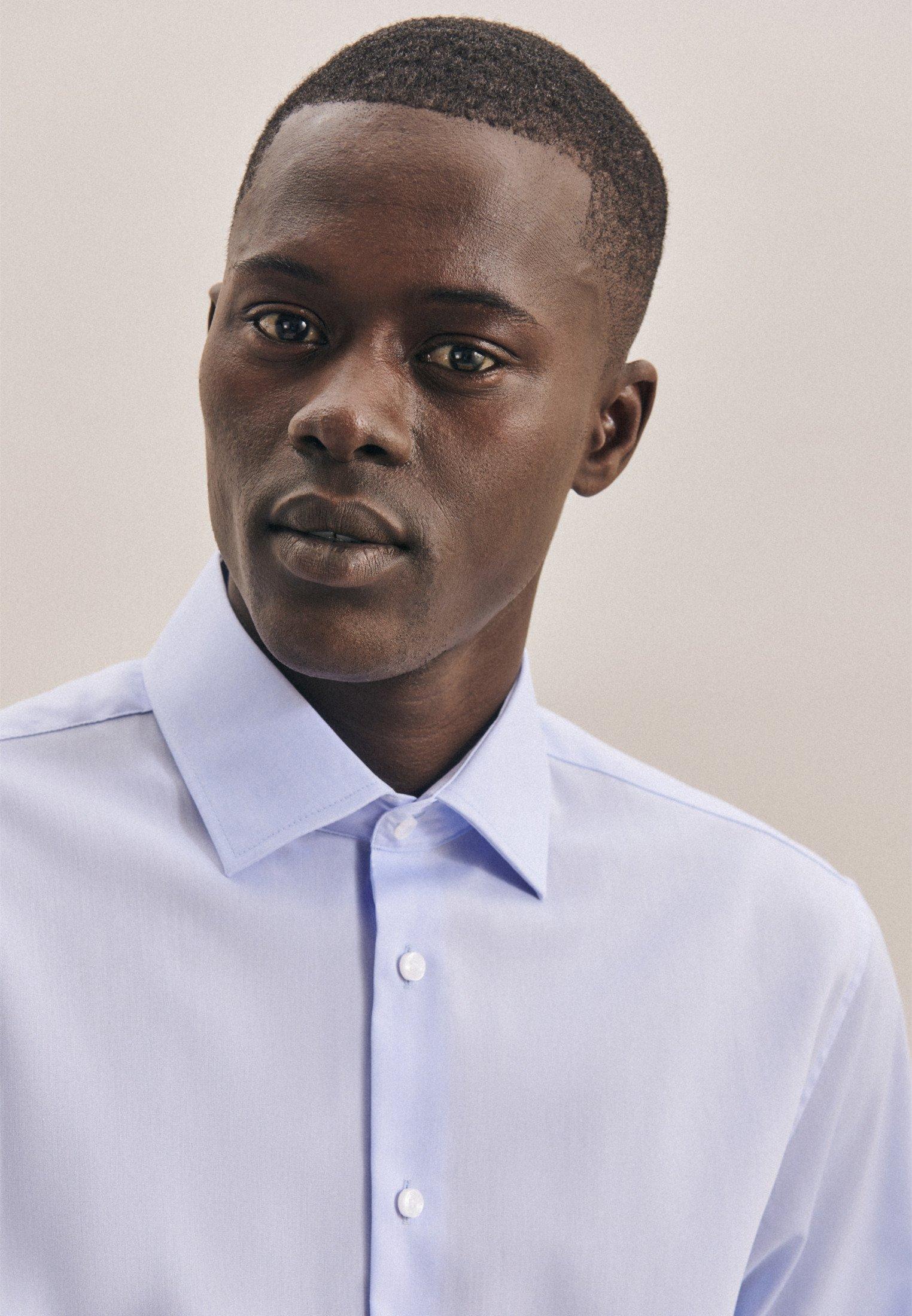 Seidensticker Business Hemd Shaped Fit Langarm Uni  