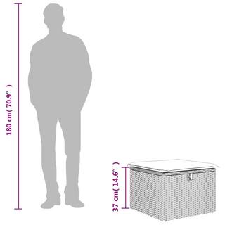 VidaXL  Tabouret de jardin rotin synthétique 