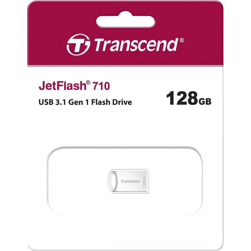 Transcend  JetFlash® 710S USB-Stick 128 GB Silber  USB 3.2 Gen 1 (USB 3.0) 