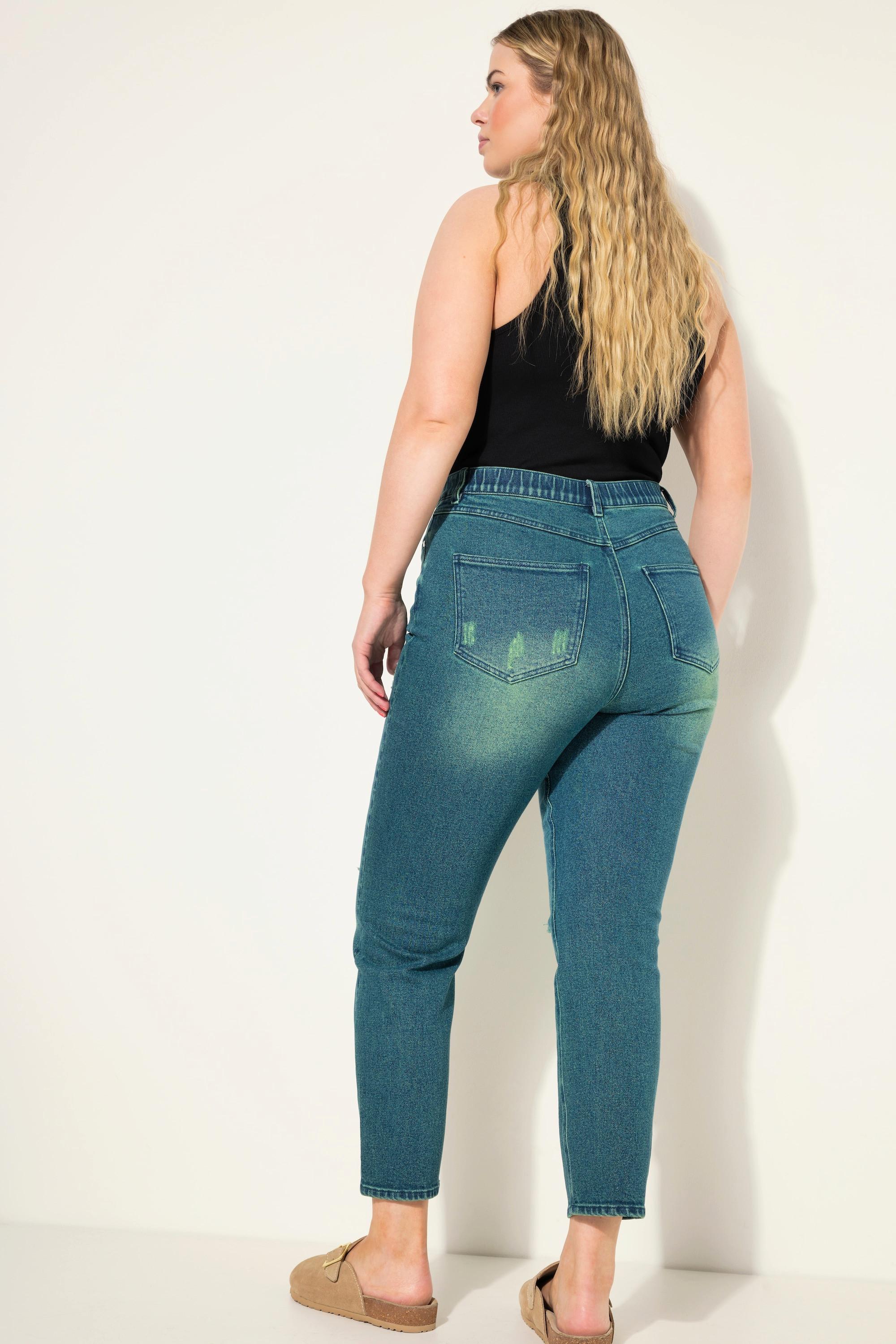 Studio Untold  Mom-Jeans, Wide Legs, Neon destroyed, 5-Pocket 