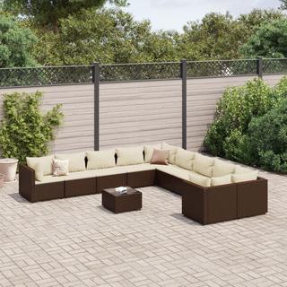 VidaXL set salotto da giardino Polirattan  