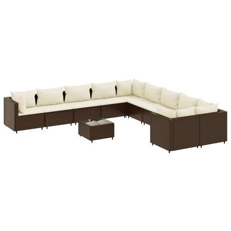 VidaXL set salotto da giardino Polirattan  