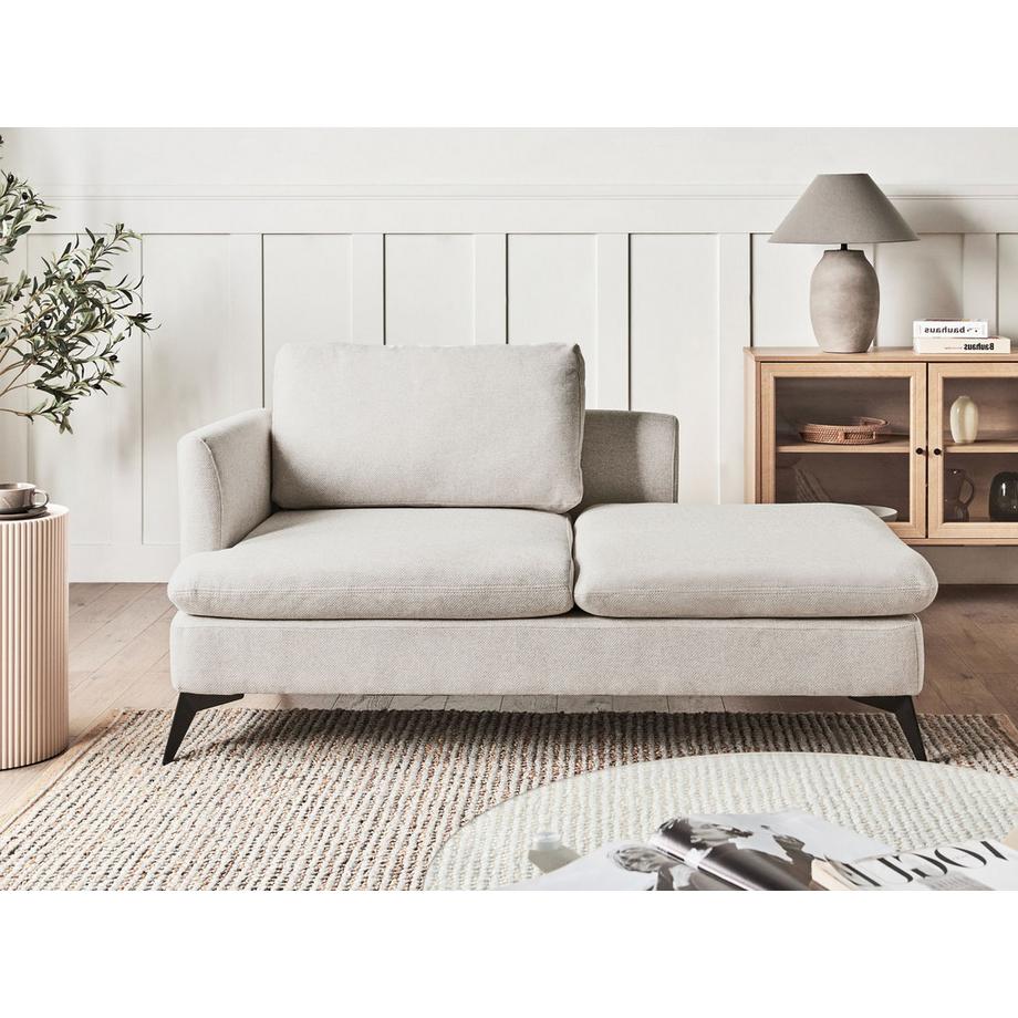 Beliani Linksseitige Chaiselongue aus Stoff  SIEVOZ  