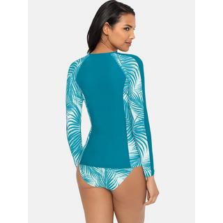 LASCANA  Surf Trikot Top Rashguard Langarm Coal 