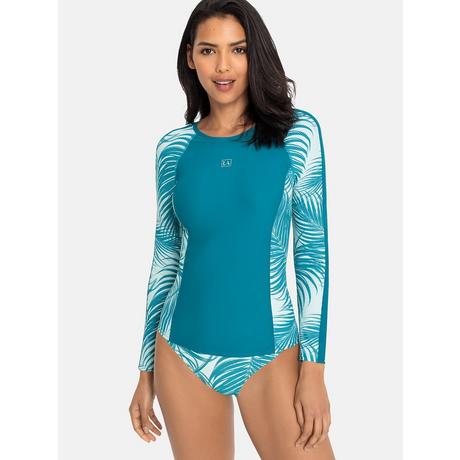 LASCANA  Surf Trikot Top Rashguard Langarm Coal 