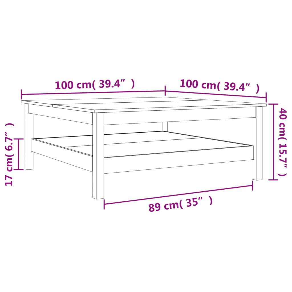 VidaXL Table basse bois de pin  