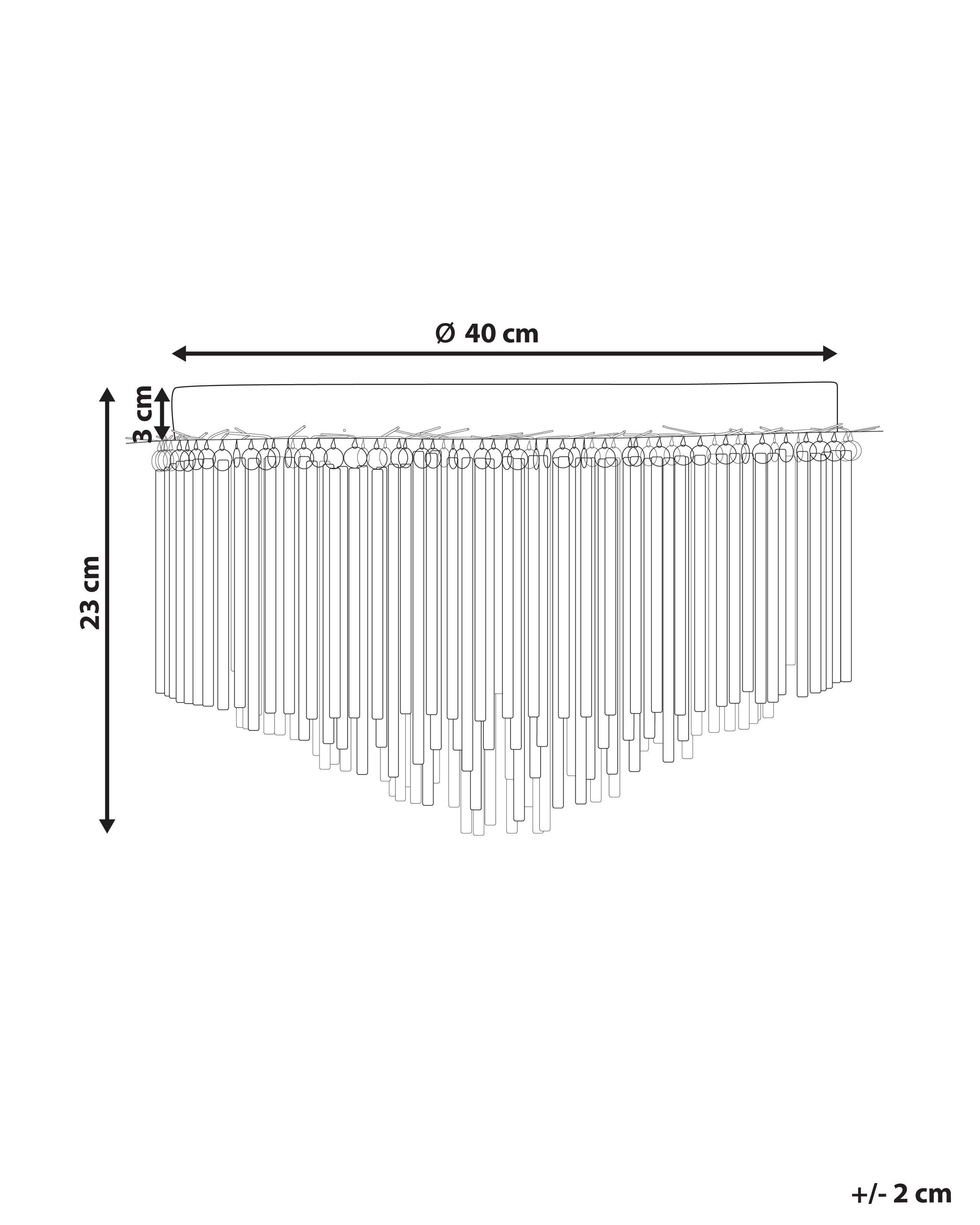 Beliani Lampe suspension en Aluminium Moderne FIRVIDA  