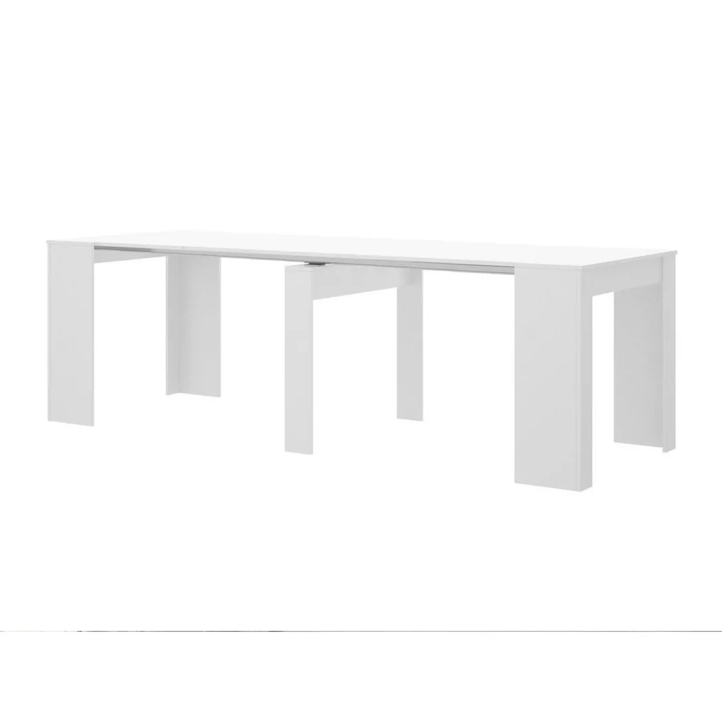Dekit - Console table extensible 10 couverts - 4 rallonges - Blanc - onega