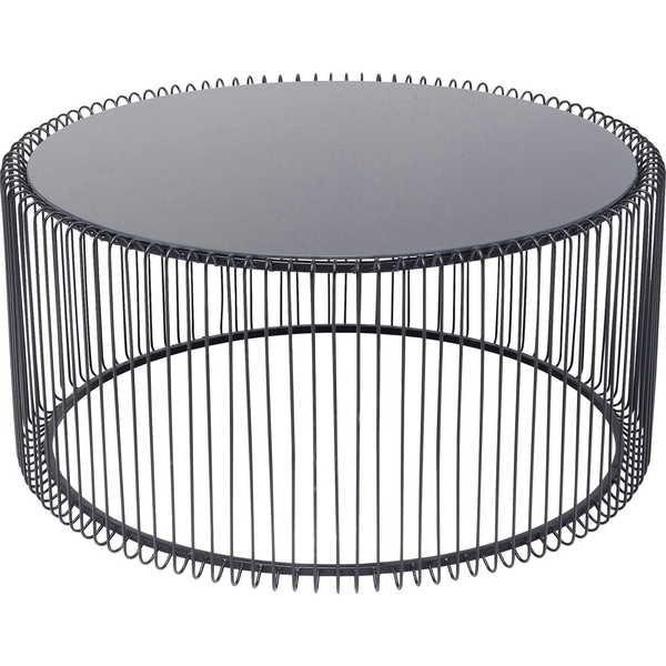 KARE Design Table basse Wire Uno Noir Ø80cm  