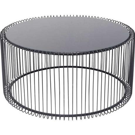 KARE Design Table basse Wire Uno Noir Ø80cm  