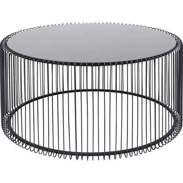 KARE Design Table basse Wire Uno Noir Ø80cm  