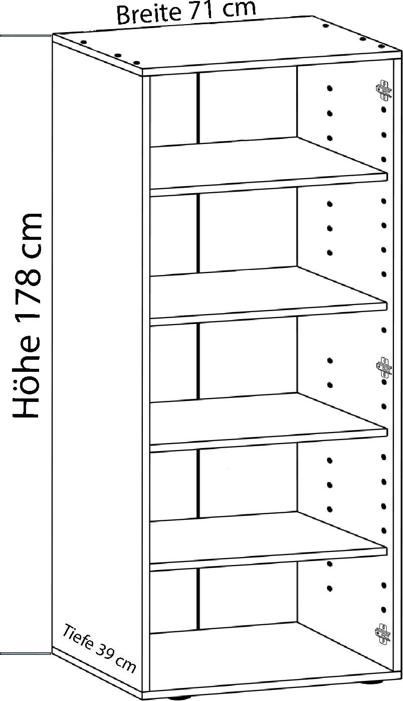 VCM Armoire de bureau en bois Livres Classeurs Armoire de bureau Meubles de classement Vandol  