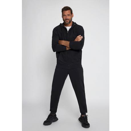 JP1880  Tenue de jogging, Homewear, 2 pièces, veste à capuche et pantalon noir 