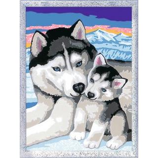 Ravensburger  Malen nach Zahlen Husky Kuss 