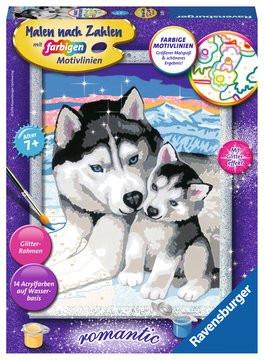 Ravensburger  Malen nach Zahlen Husky Kuss 