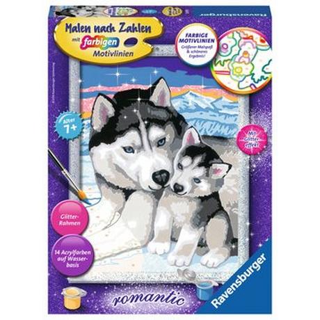 Ravensburger  Malen nach Zahlen Husky Kuss 