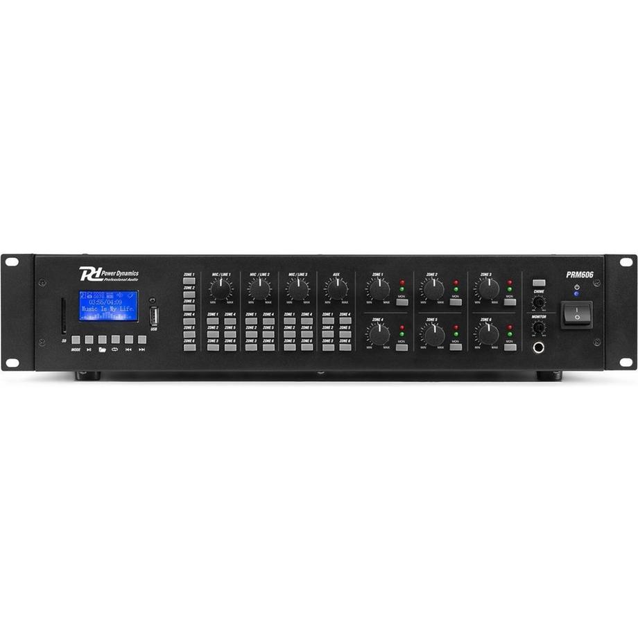Power Dynamics  PRM606 100V 6-Zonen Matrix Verstärker, 6x60W 