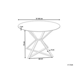 Beliani Table de repas en Verre de sécurité Glamour BOSCO  