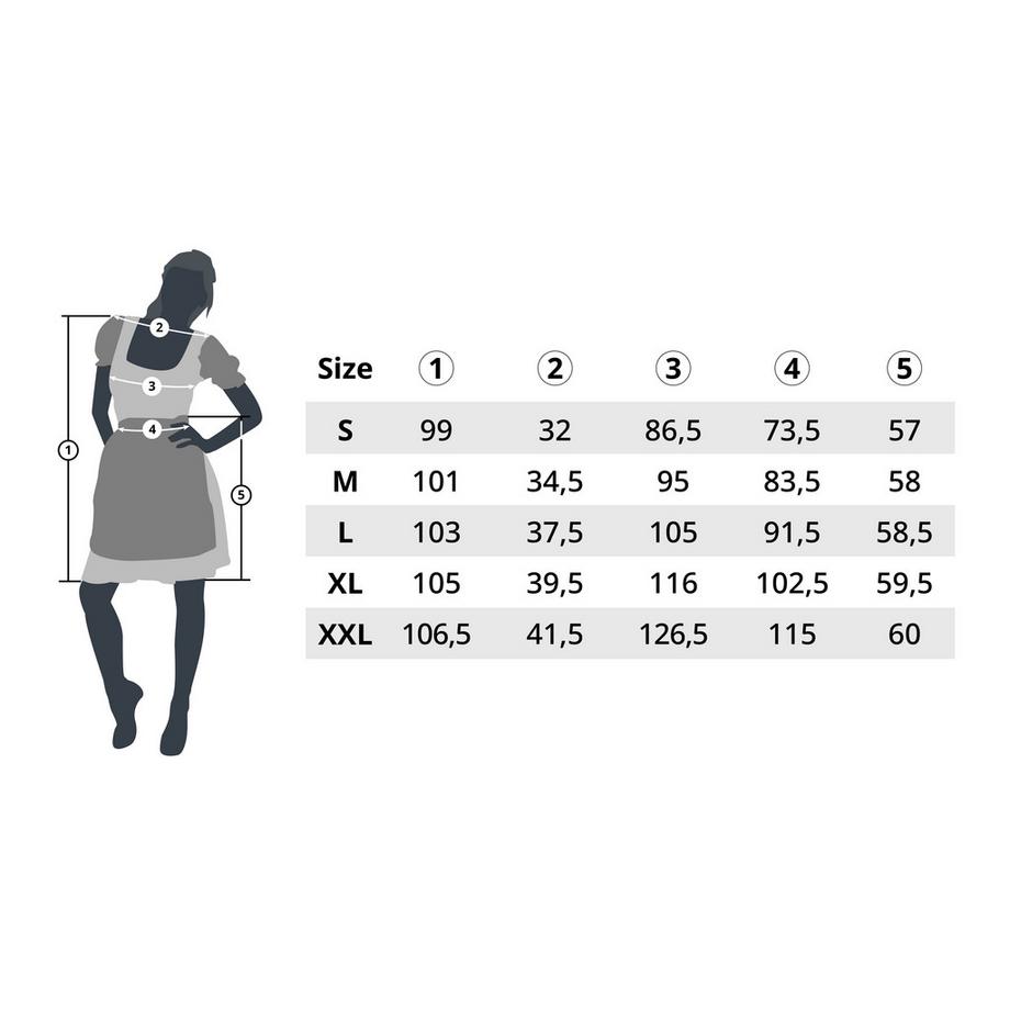 Tectake  Frauenkostüm Mini-Dirndl Sonthofen Modell 2 