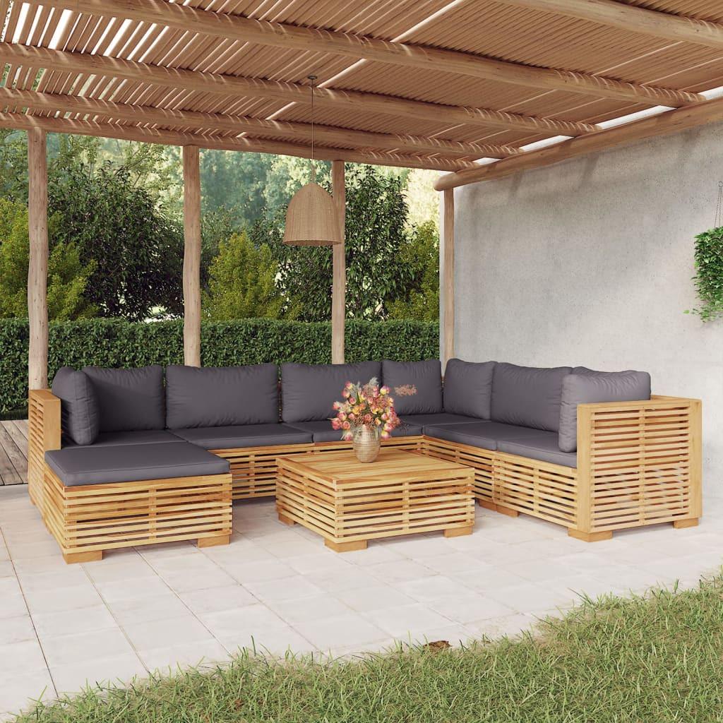 VidaXL set divani da giardino Teak riciclato  