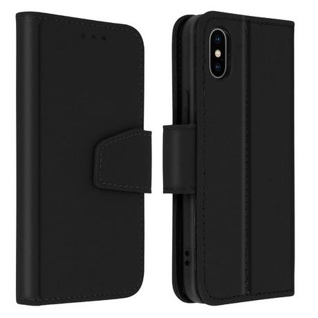 Avizar  Étui iPhone XS Max Cuir Premium Noir 