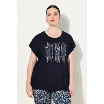 T-shirt dal taglio oversize con applicazioni, scollo rotondo e mezze maniche