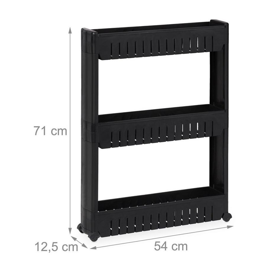 B2X Carrello stretto con 3 ripiani  