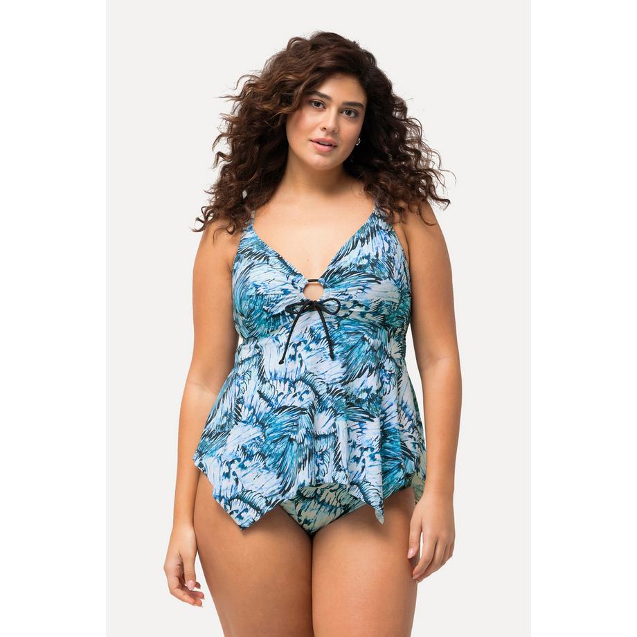 Ulla Popken Tankini Ailes Découpe Bonnets Souples Finition en Pointe  