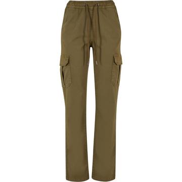 Cargohose mit hoher Taille, Frau  Twill