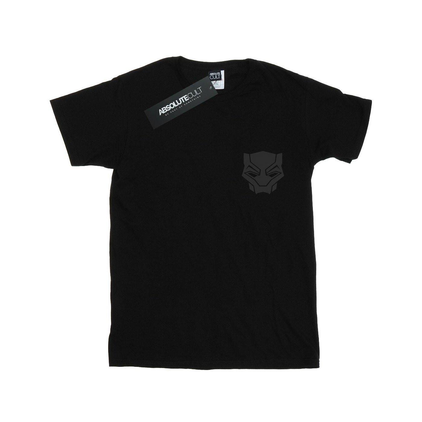 Image of Black Panther Black On Black Chest Print Tshirt Unisex Schwarz 128
