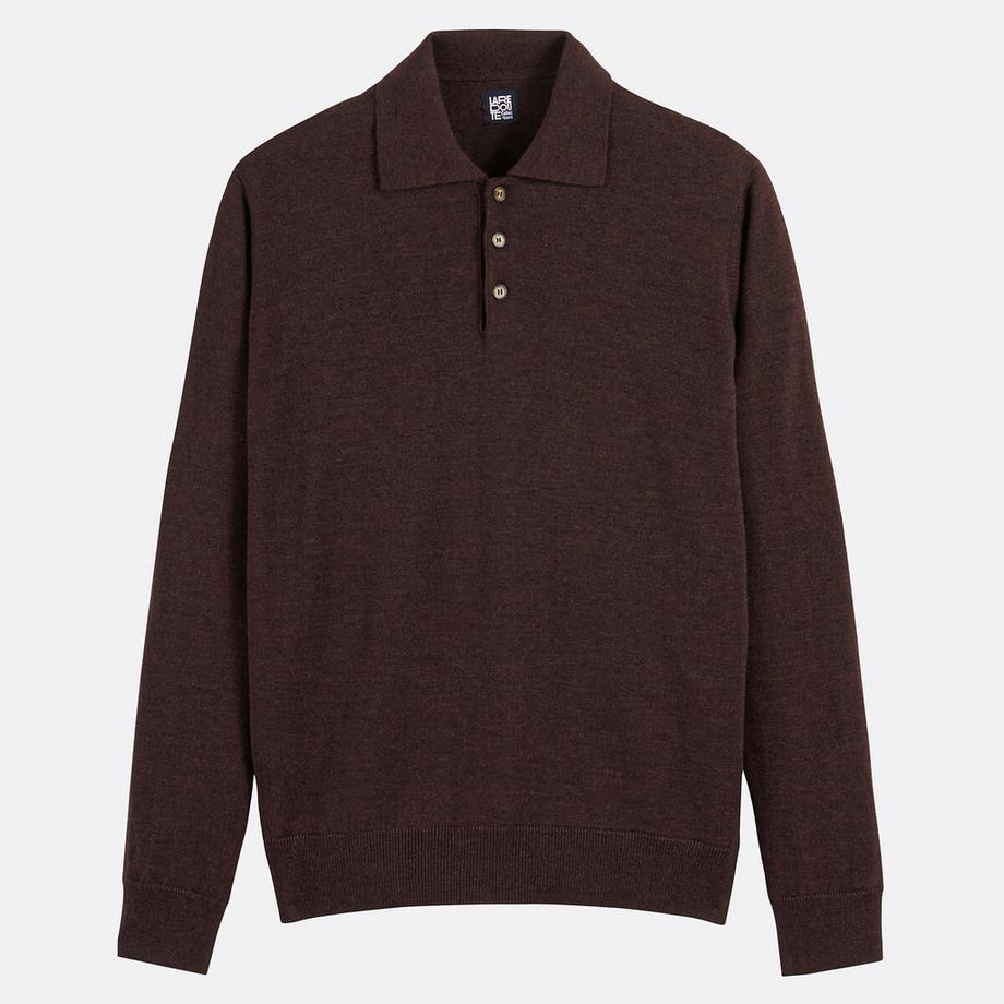 La Redoute Collections Pullover mit Polokragen aus Merinowolle  